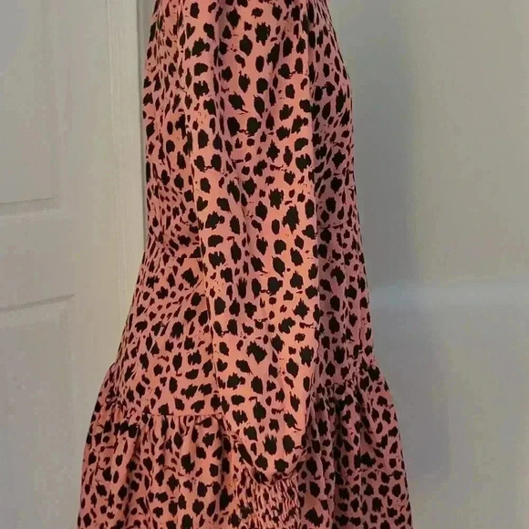 Influence Pink Leopard Wrap Dress Size 12 UK (US 8) - Picture 6 of 6